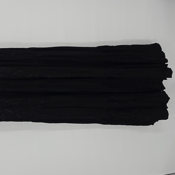Nordstrom Halter Black Tiered Silky Maxi Dress Women's Size XL - Picture 3 of 8
